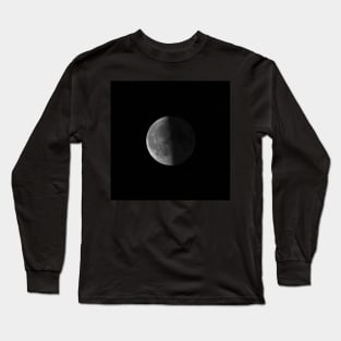 Moon against starry sky Long Sleeve T-Shirt